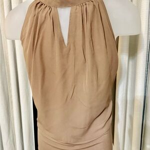 Tan Halter Neck Top